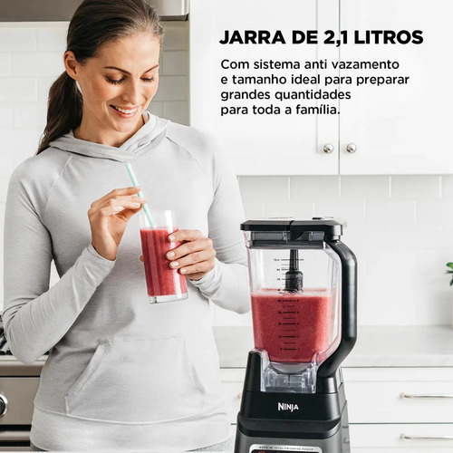 Liquidificador Standalone, Ninja, Tecnologia Total Crushing, 3 Programas Auto-iQ, Jarra Tritan de 2,1 L, 127 v