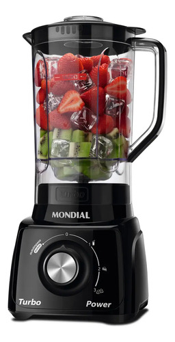 Liquidificador turbo power mondial 550w l 99 fb 1