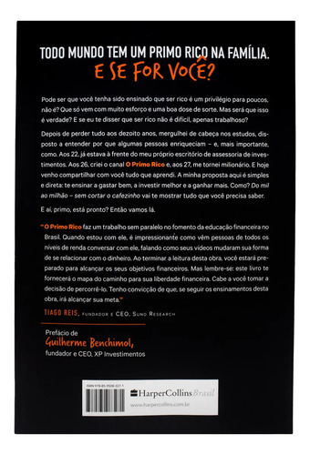 Livro Do Mil Ao Milhão Thiago Nigro 1ª Edição Sem Cortar O Cafezinho 2018 Português Editora Harpercollins Brasil