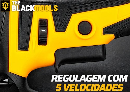 Lixadeira De Parede E Teto 1000w Profissional 5 Velocidades 360° Com Led 6 Lixas Saco Coletor Tlt900 The Black Tools