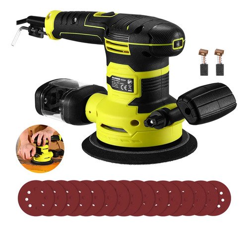 Lixadeira orbital eletrica 500w profissional com alca auxili