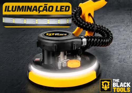 Lixadeira Profissional Parede E Teto Led 750w Com Aspiração