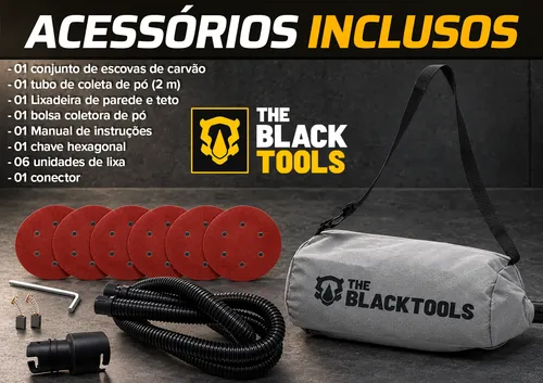 Lixadeira Profissional Parede E Teto Led 750w Com Aspiração