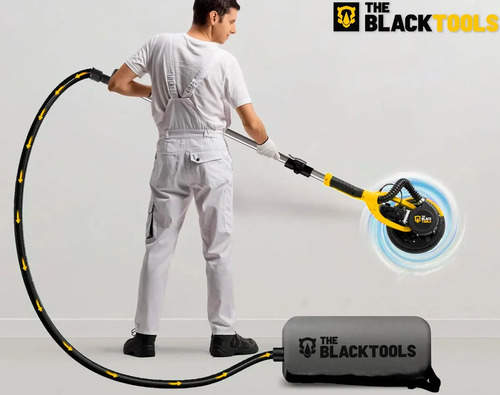 Lixadeira Teto E Parede Telescópica Profissional Com Led E Saco Coletor The Black Tools Btl750 750w