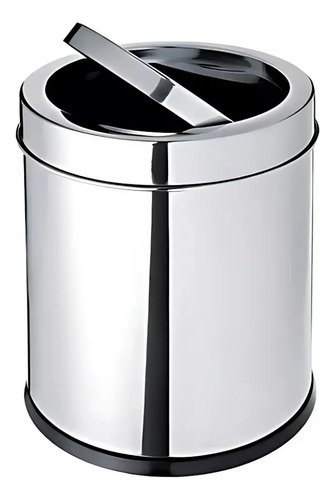Lixeira cesto de lixo basculante 5l inox nao enferruja inox