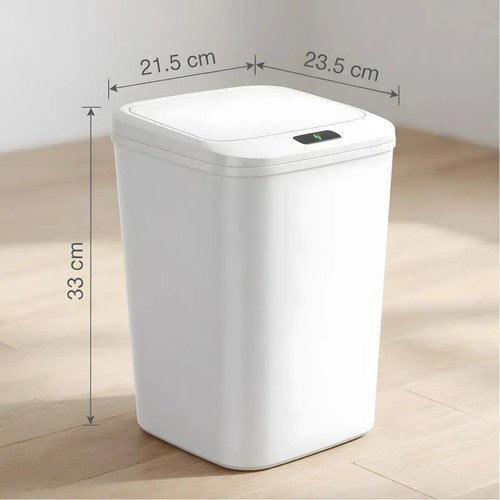 Lixeira Com Sensor Automático 16 Litros Branco Inteligente Abre Fácil Toque Cesto Quarto Banheiro Cozinha