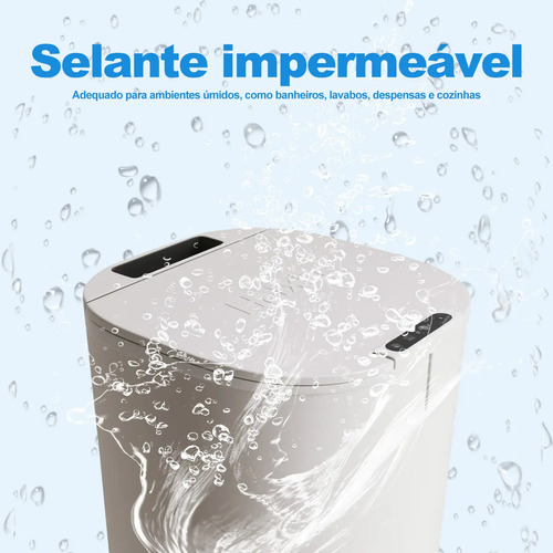 Lixeira Inteligente 16l Sensor Automático Tampa Touch Casa