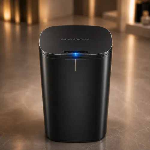 Lixeira inteligente automatica luxo usb com painel solar