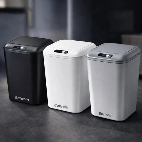 Lixeira Inteligente Sensor Automático 16l Cor Branco Recarregável Smart Banheiro E Cozinha Moderna