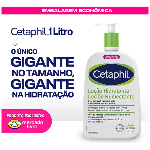 Locao hidratante cetaphil para pele normal a seca x 1 l