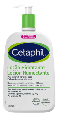 Loção hidratante Cetaphil para pele normal a seca x 1 L