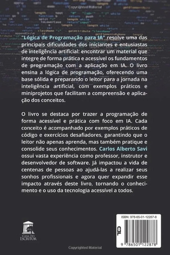 Lógica De Programação Para Ia Carlos Alberto Savi Livro