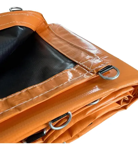 Lona Caminhão Pvc 600 Micras Laranja 3x3 M