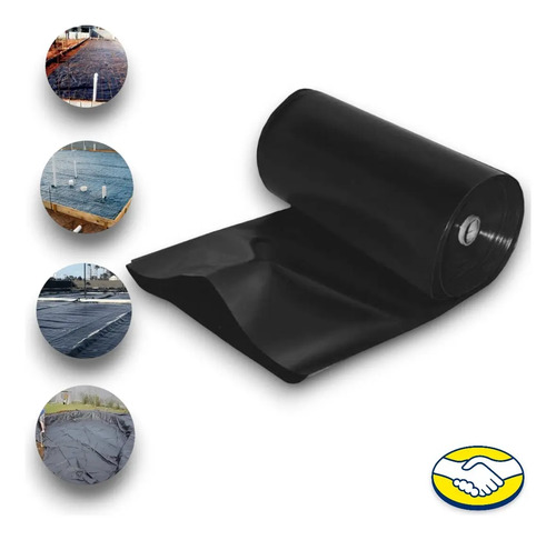 Lona Plastica Preta Rolo 4 X 100m Rf 100 Micras , Plastica