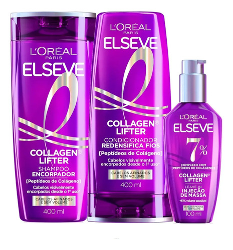 Loreal paris elseve collagen lifter kit shampoo condicionado
