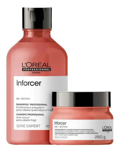 Loreal professionnel inforcer kit shampoo 300ml e mascara 25