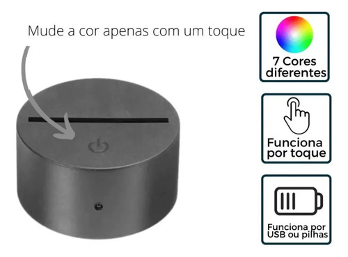 Luminária 3d São Bento Presente Católico Medalha Proteção