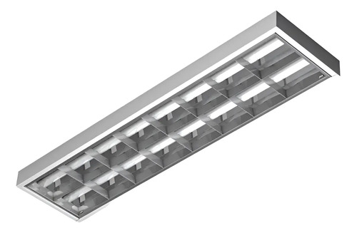 Luminaria calha comercial para lampada tubular led t8 120cm