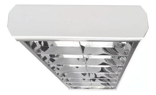Luminária Calha Comercial Para Lâmpada Tubular Led T8 120cm Tipo Sobrepor Cor Branco Voltagem