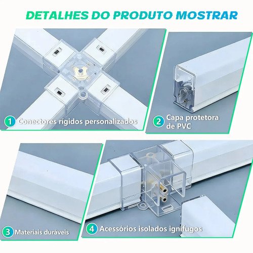 Luminaria Colmeia Led 23 Células Oficina Iluminação Lampada lâmpada LED 6500k Pendente Branco Luminária Hexagonal