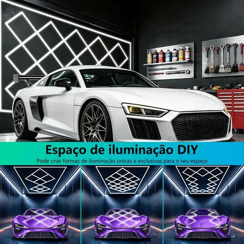 Luminaria Colmeia Led 23 Células Oficina Iluminação Lampada lâmpada LED 6500k Pendente Branco Luminária Hexagonal