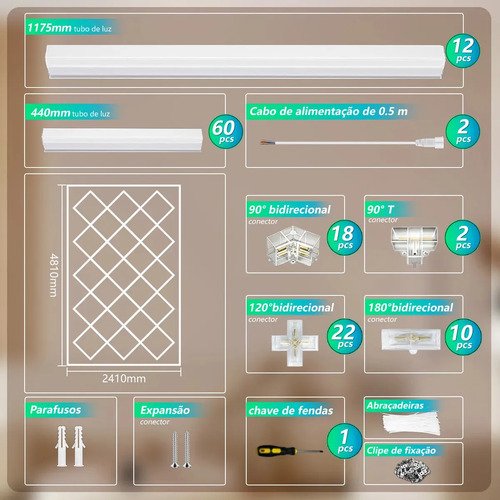Luminaria Colmeia Led 23 Células Oficina Iluminação Lampada lâmpada LED 6500k Pendente Branco Luminária Hexagonal