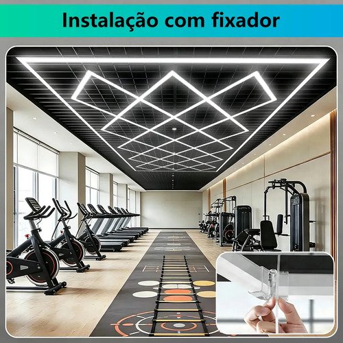 Luminaria Colmeia Led 23 Células Oficina Iluminação Lampada lâmpada LED 6500k Pendente Branco Luminária Hexagonal