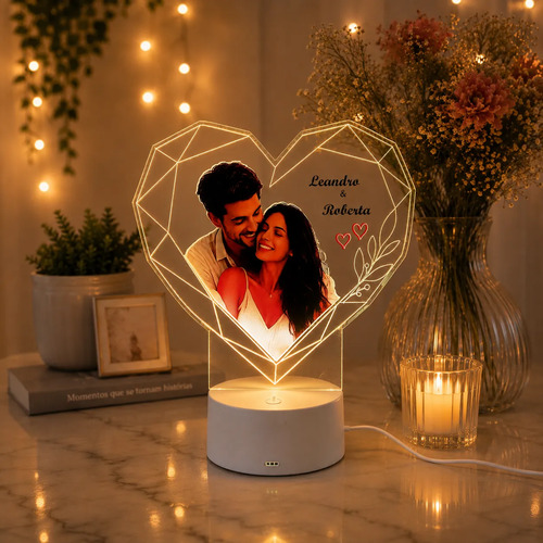 Luminaria led rgb personalizavel presente lembranca namorado 1