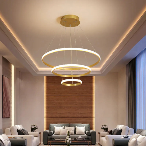 Lustre Led Sala Moderno 60w, 3 Arcos Pendente Luminária Teto