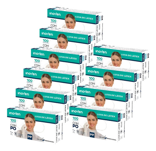 Luva latex pp cpo kit com 1000 kit 10cx