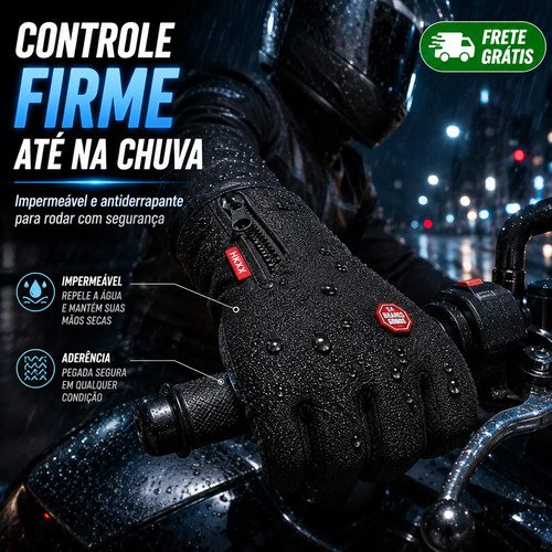 Luva Moto Motoqueiro Impermeável Térmica Inverno Frio Touch