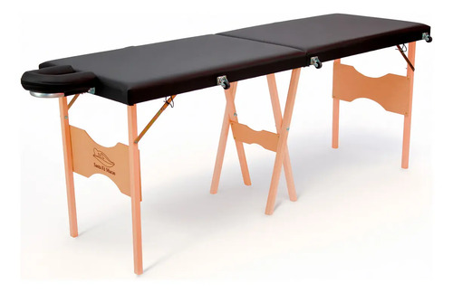 Maca dobravel madeira sfm01 200kg estetica massagem portatil