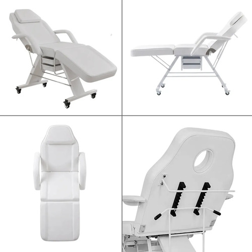 Maca Estética Reclinável Tipo Poltrona Para Massagem Spa Branco