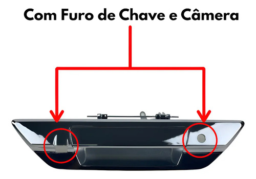 Maçaneta Tampa Traseira Toyota Hilux 2016 A 2025 Cromada