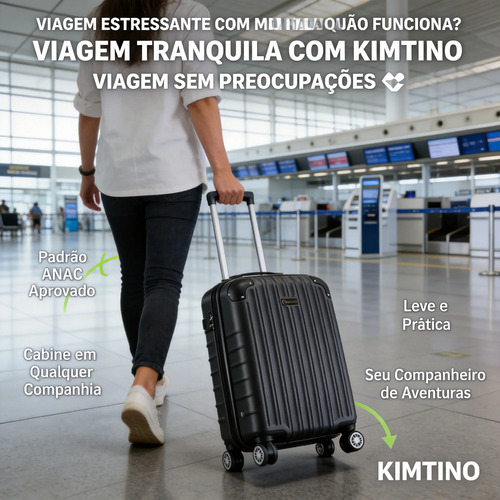 Mala 10 Kg Para Viagem Bagagem Com Fechaduras De Combinação