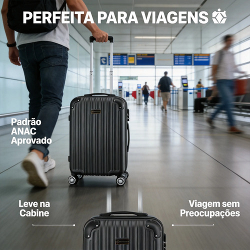 Mala 10 Kg Para Viagem Bagagem Com Fechaduras De Combinação