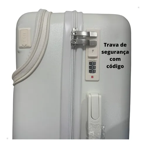 Mala De Bordo 10kg Polipropileno Flexivel 4 Rodas 360° Usb