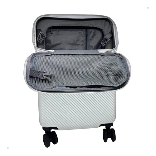 Mala De Bordo 10kg Polipropileno Flexivel 4 Rodas 360° Usb