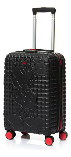 Mala De Bordo Viagem Pequena Preto Mickey Luxcel