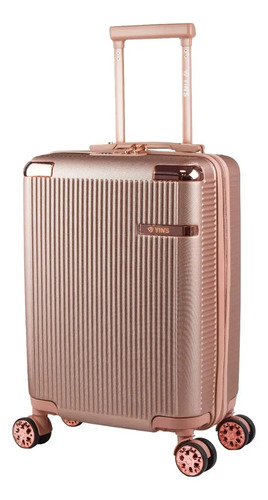 Mala de viagem bordo 10kg cosmopolita p yins rose listras