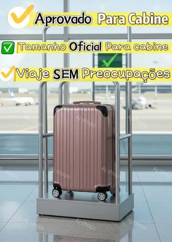 Mala De Viagem Bordo Sweet Studio ABS Com Zíper Expansível Resistente Rodas 360