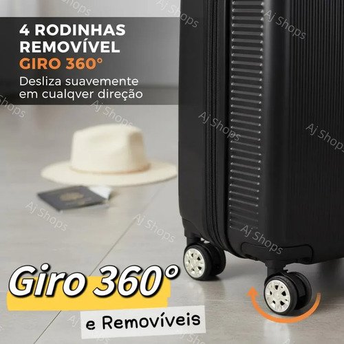 Mala de Viagem de Bordo ABS Sweet Studio com Rodas Duplas 360° para Cabine – Rosa