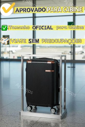 Mala de Viagem de Bordo ABS Sweet Studio com Rodas Duplas 360° para Cabine – Rosa