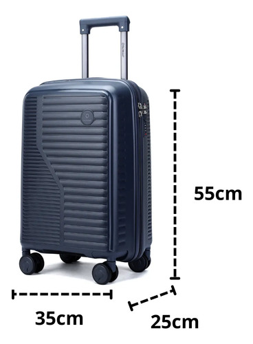 Mala Polipropileno 10kg Bordo Viagem Mão Avião Anac 55x35x25