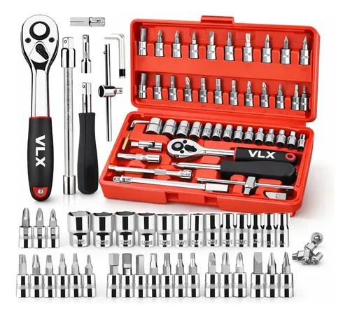 Maleta jogo 46 pecas 14 bits e soquetes 414mm compacto