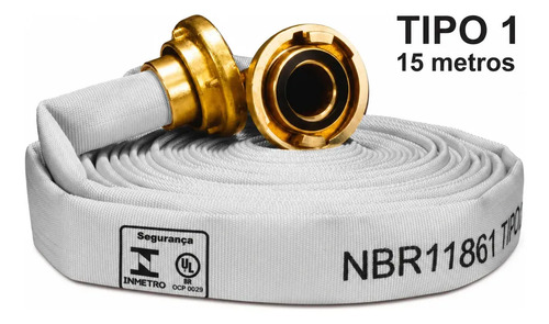 Mangueira de incendio tipo 1 15m 112 normatizada abnt nbr 11