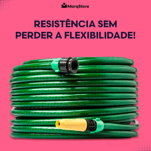 Mangueira Jardim 30 Metros Com Esguicho Trançada Reforçada Flexível 7/16 Anti Dobra Irrigação Quintal Poço Lavagem Durável Marqs Home