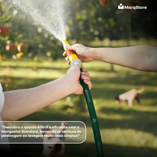 Mangueira Jardim 30 Metros Com Esguicho Trançada Reforçada Flexível 7/16 Anti Dobra Irrigação Quintal Poço Lavagem Durável Marqs Home