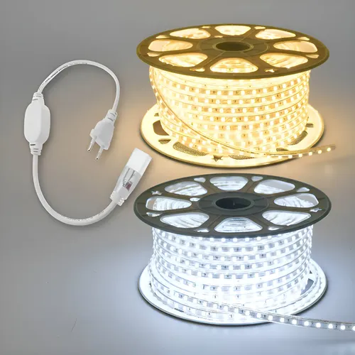 Mangueira led 5050 chata 15m branco quente ou frio 1