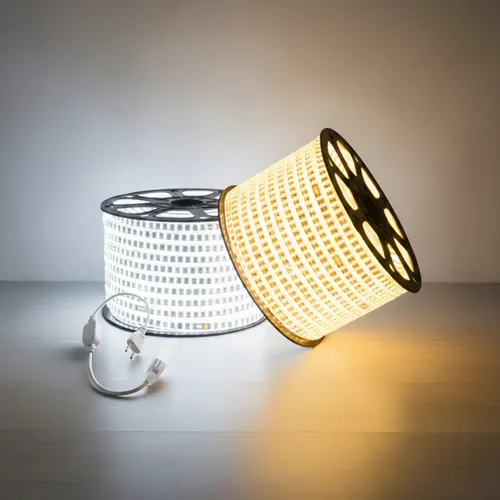 Mangueira led 5050 chata 15m branco quente ou frio